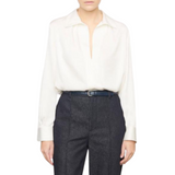 Placed Smocked Blouse Off White