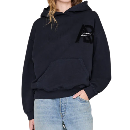 Jaci Hoodie Letterman Black