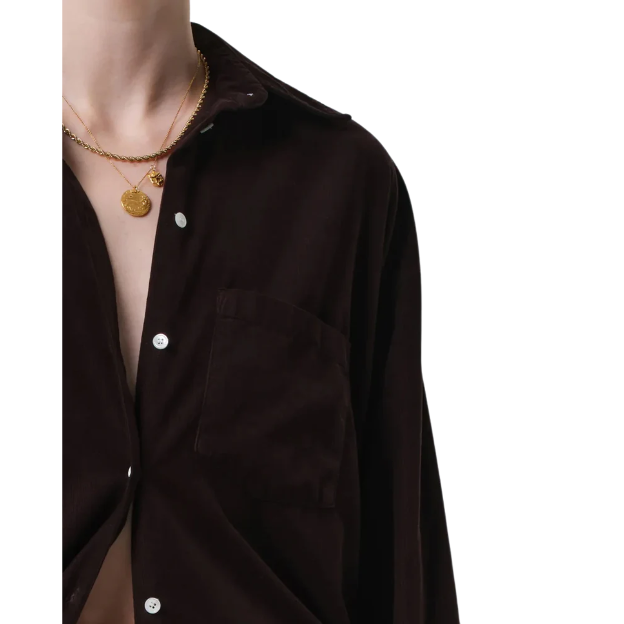 Kayla Shirt Corduroy Dark Brown