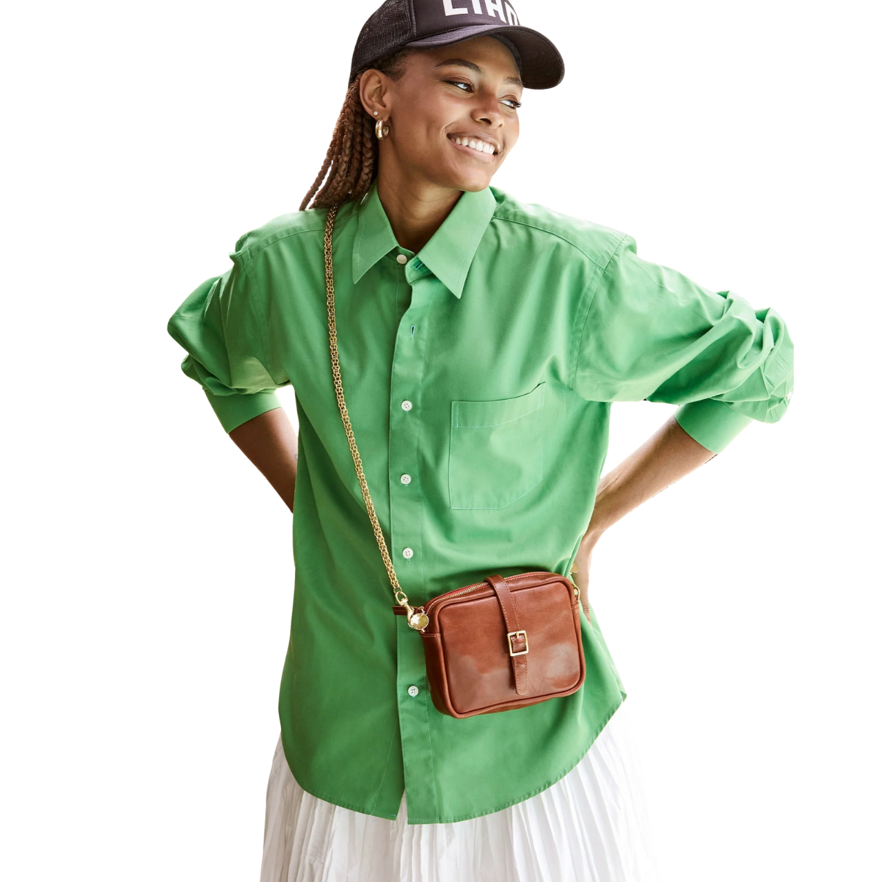 Crossbody Strap Thick Chain Brass