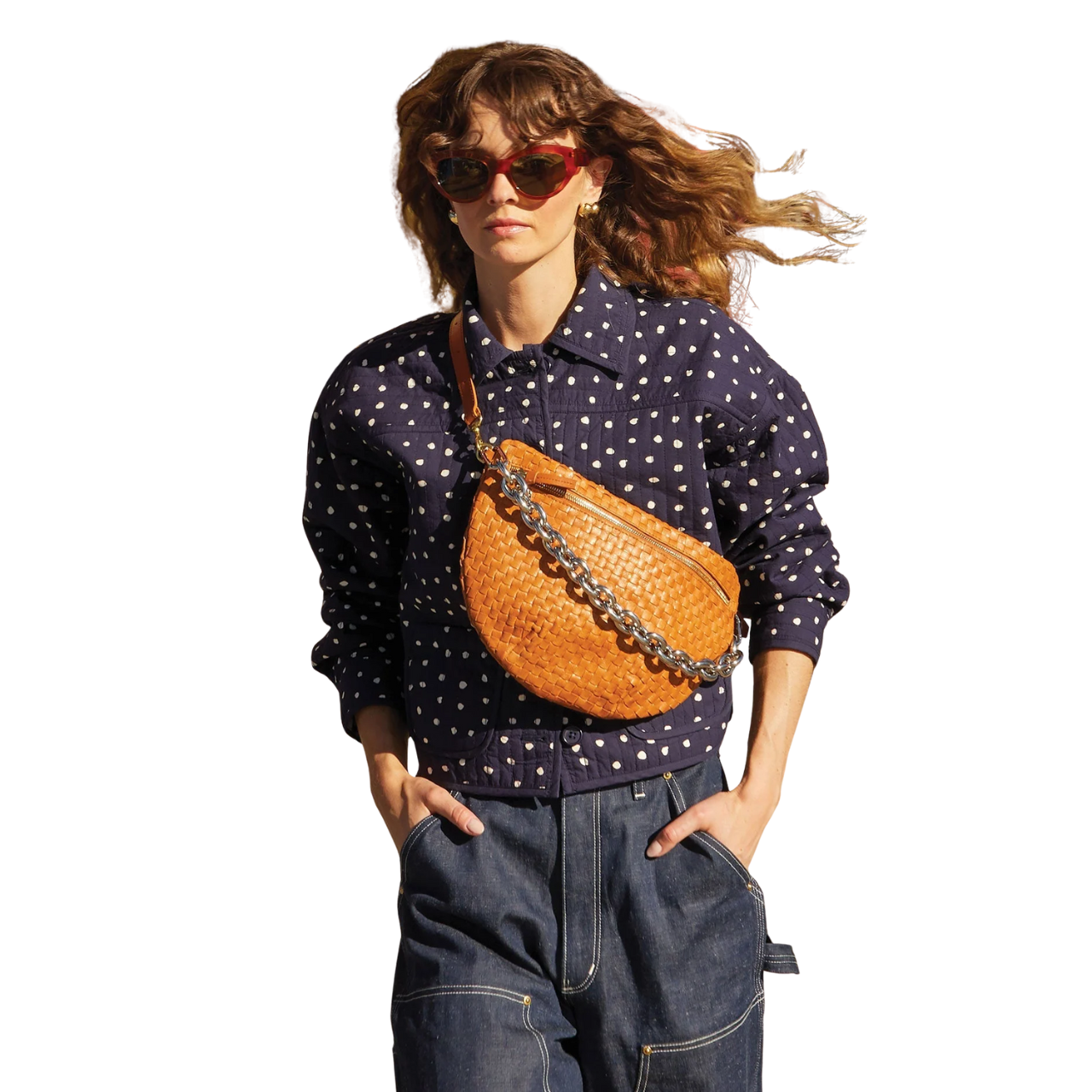 Shortie Strap Oversized Metal Link Silver