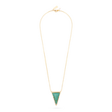 Triangle Pendant Necklace Turquoise