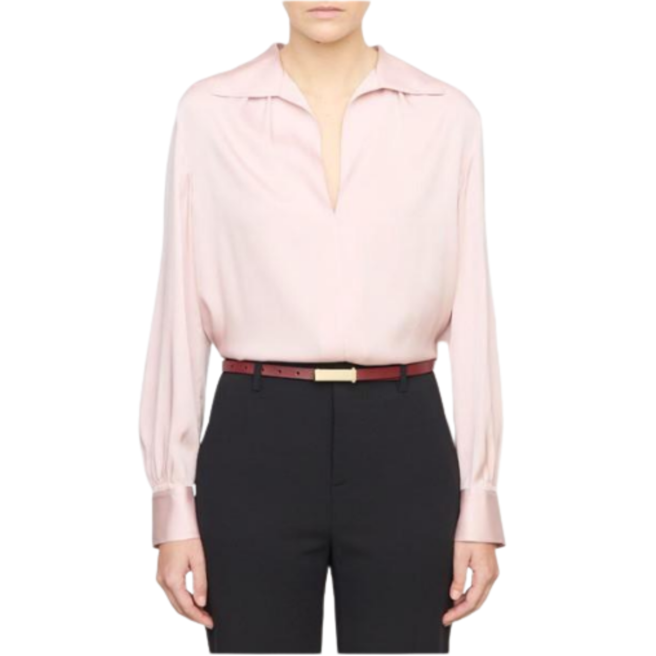 Placed Smocked Blouse Pink