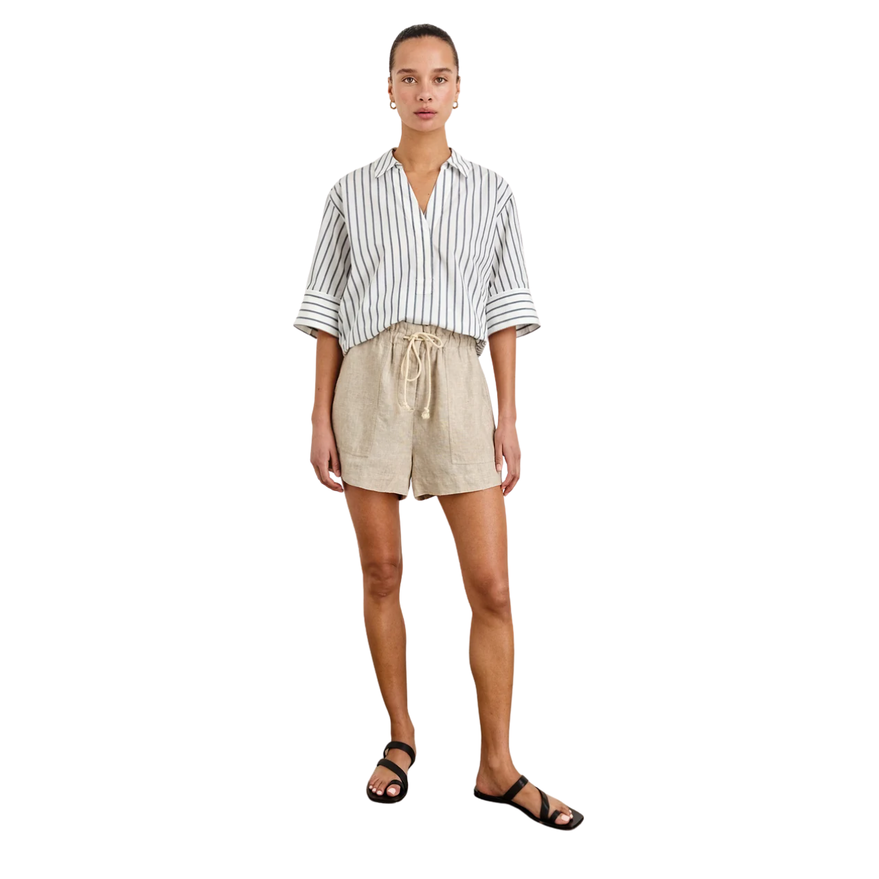 Foster Short Heathered Flax
