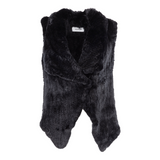 Knitted Gilet Rex Rabbit Black