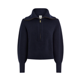 Maura Half Zip Rib Knit Navy