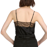 The lace insert cami Black