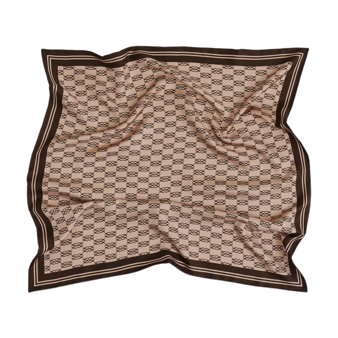 Silk Twill Monogram Scarf Beige
