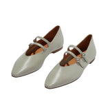 Franny Leather Flats Cloud