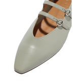 Franny Leather Flats Cloud