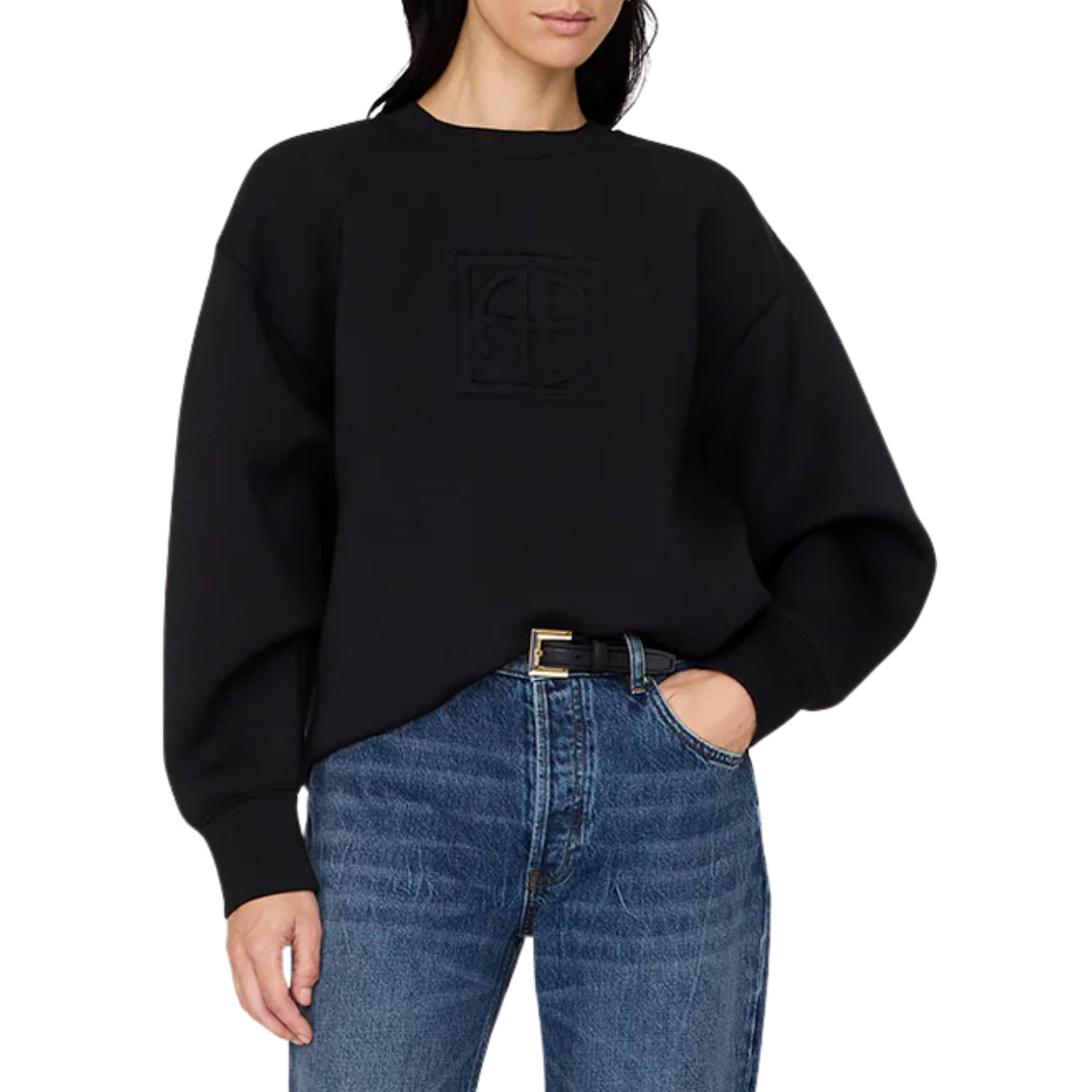 Alto Framed Monogram Sweatshirt Black