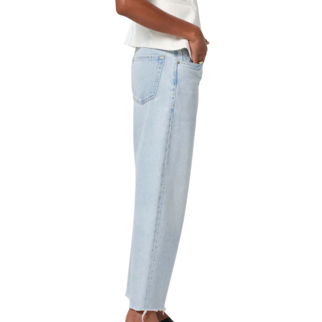 Ayla Raw Hem Crop Sailor