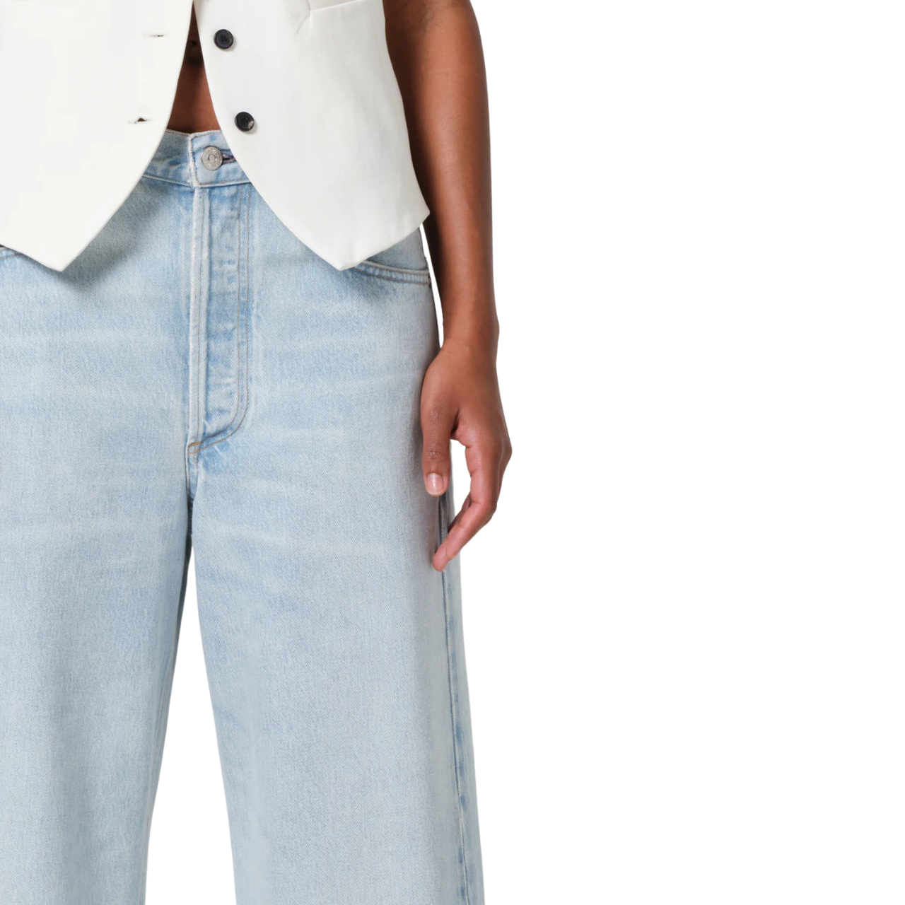 Ayla Raw Hem Crop Sailor