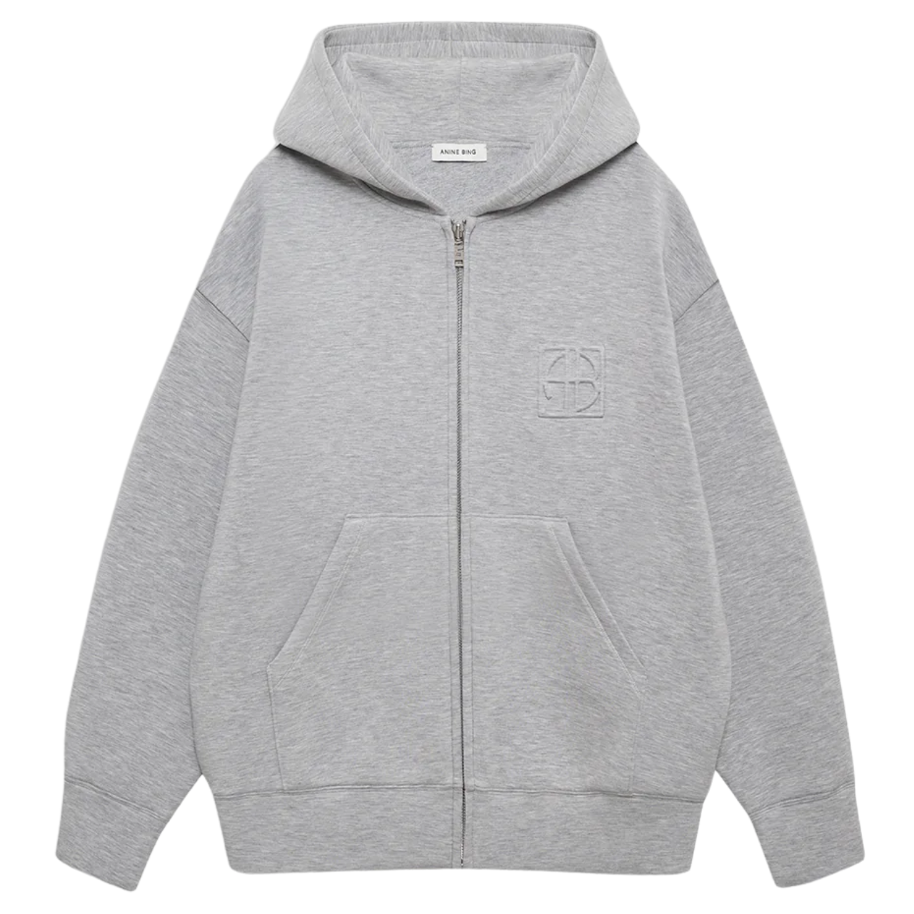 Bond Zip Up Hoodie Heather Grey