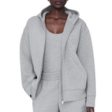 Bond Zip Up Hoodie Heather Grey