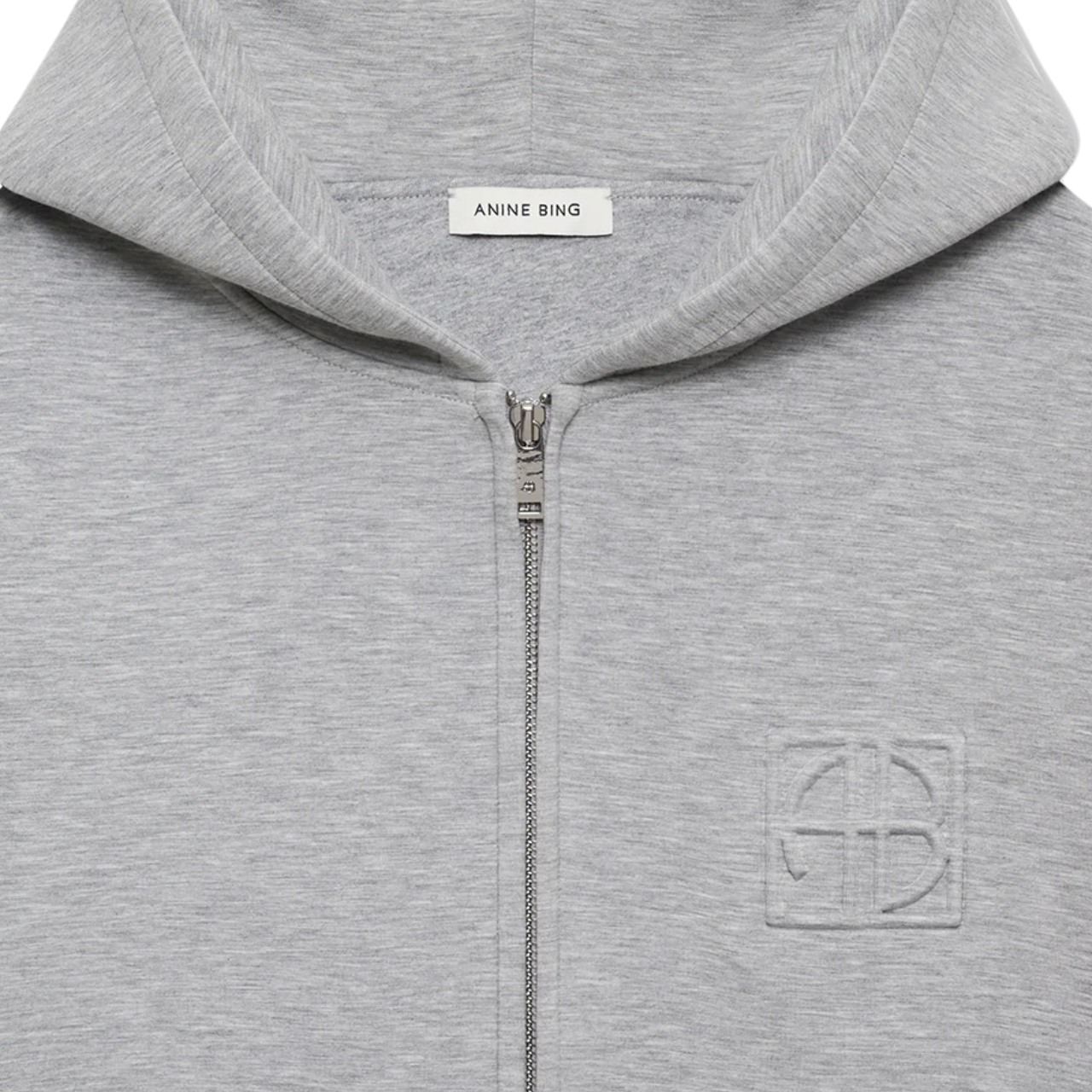 Bond Zip Up Hoodie Heather Grey