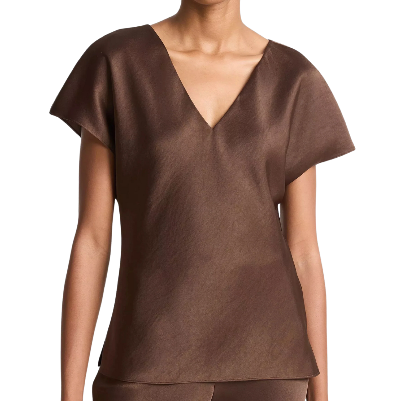 Cap Sleeve Blouse Espresso