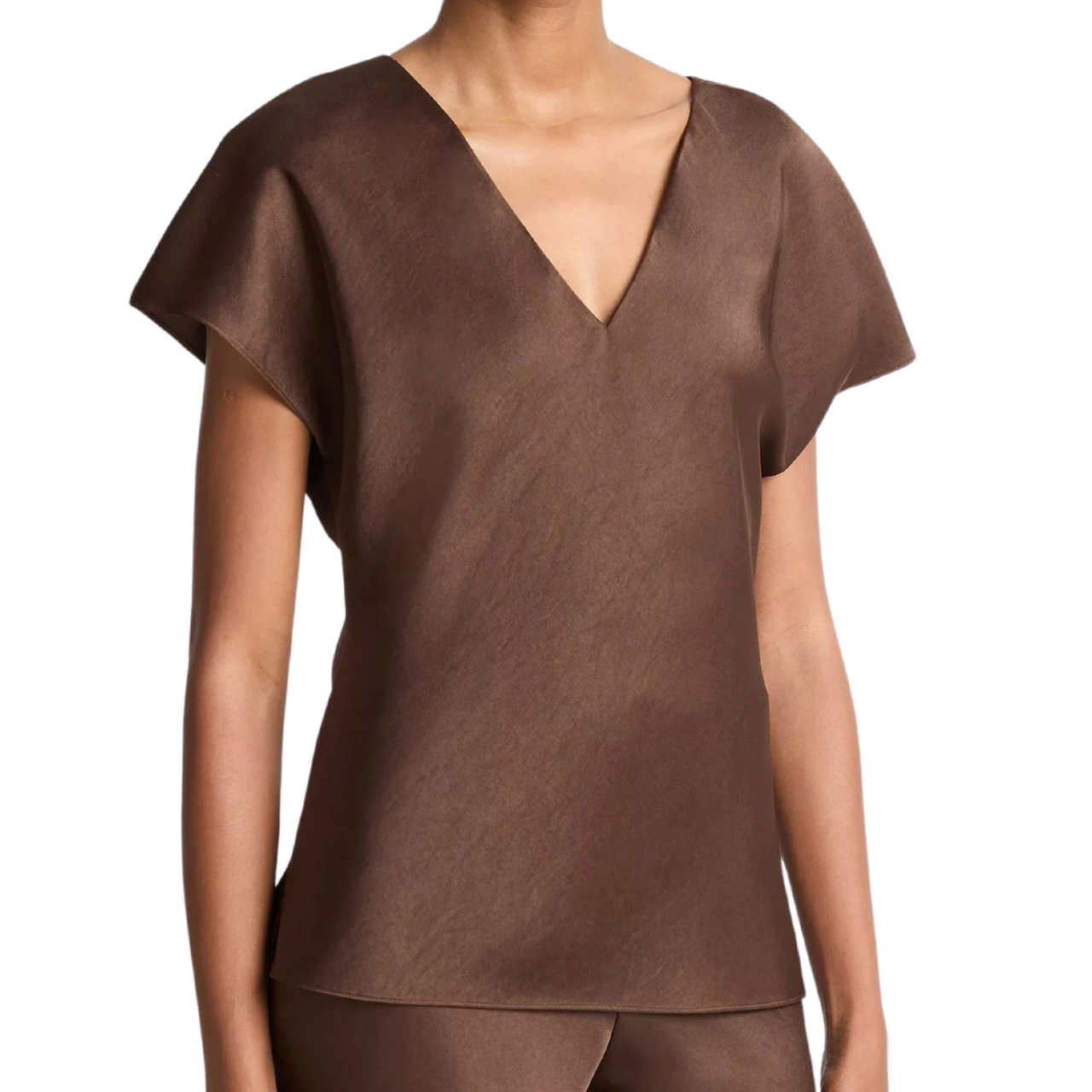 Cap Sleeve Blouse Espresso