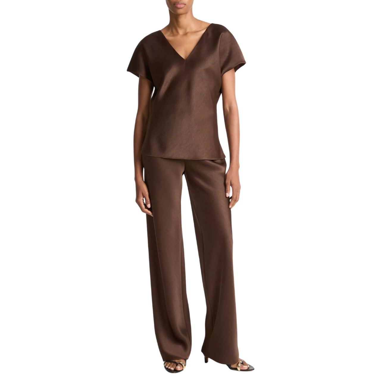 Cap Sleeve Blouse Espresso