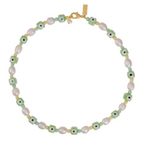 Eye Spy Pearl Necklace Mint