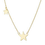 Gold Double Star Necklace