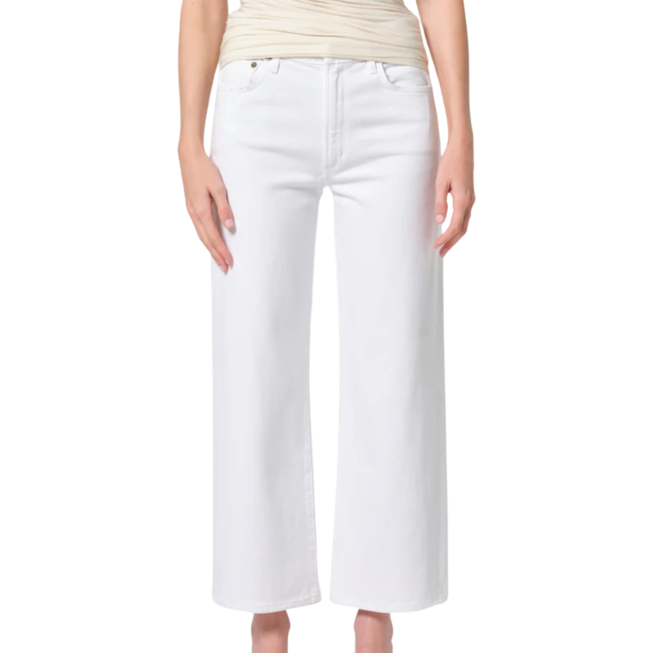 Harper Crop Jeans Sour Cream