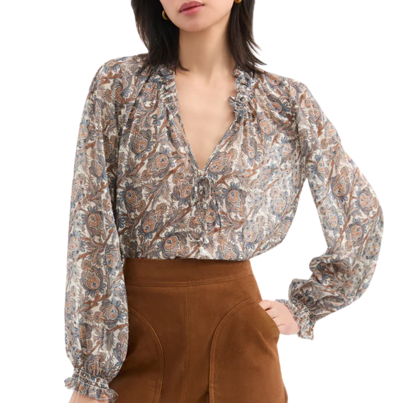 Hickory Blouse Dove Multi