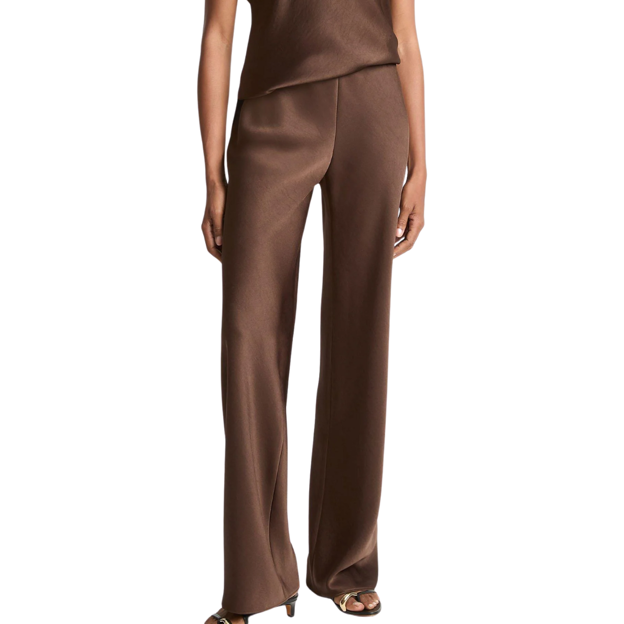 High Waist Fluid Pant Espresso