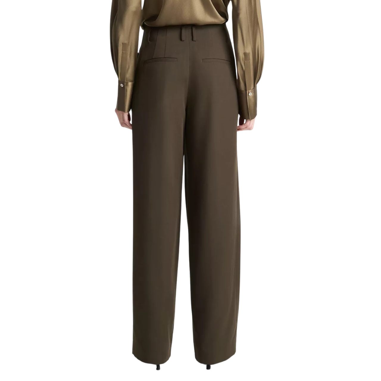 High Waist Pleated Trouser Verde