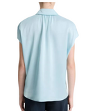 Cap Sleeve Blouse Celeste