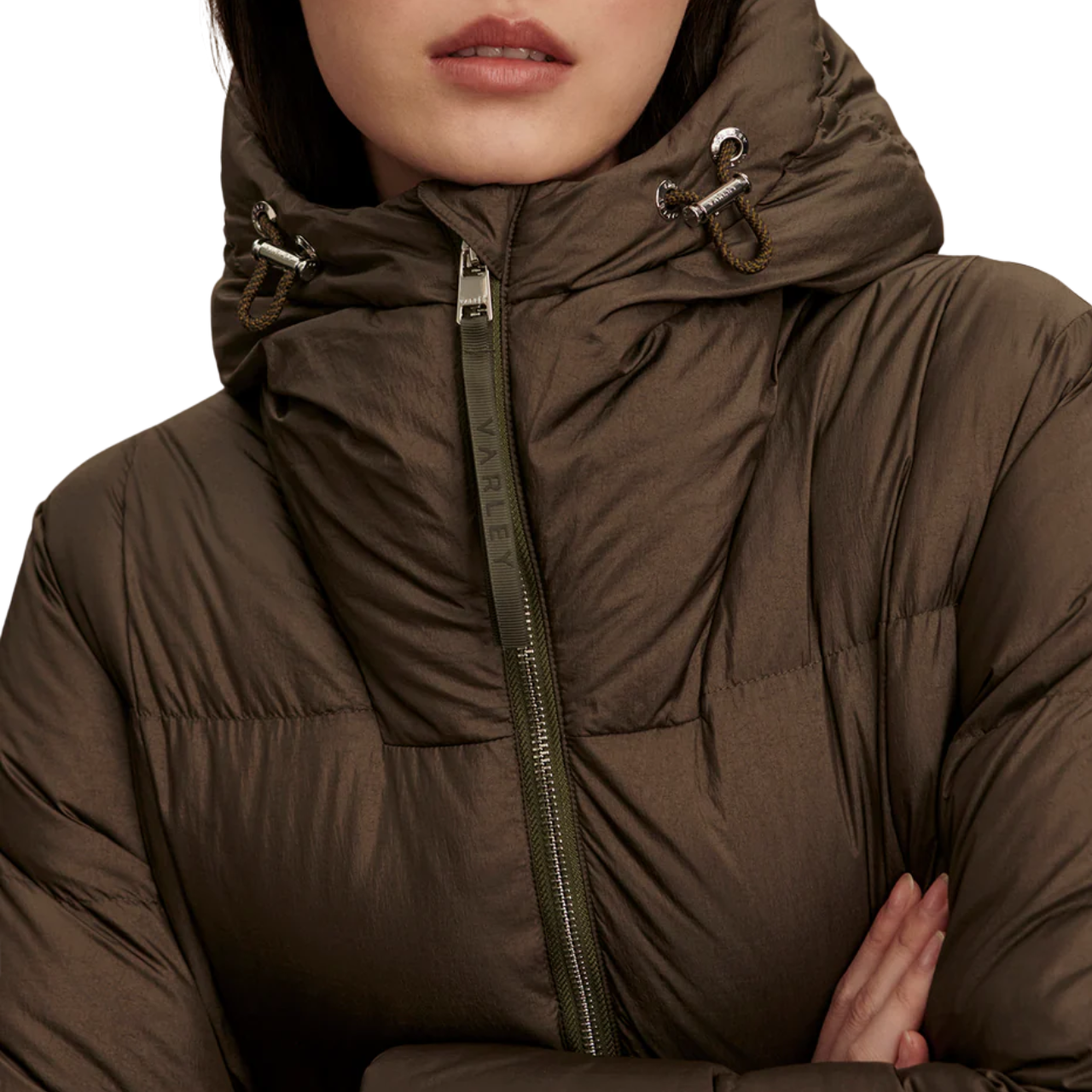 Katya Down Puffer Olive Metallic