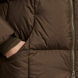 Katya Down Puffer Olive Metallic