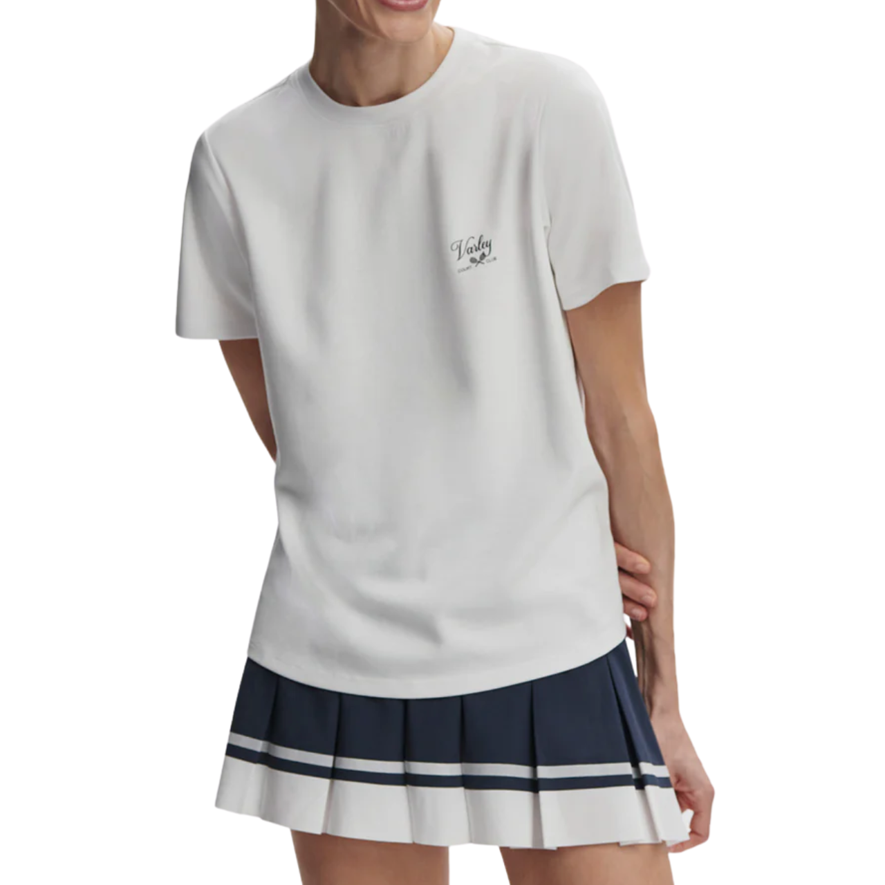 Mattie Branded Tee White