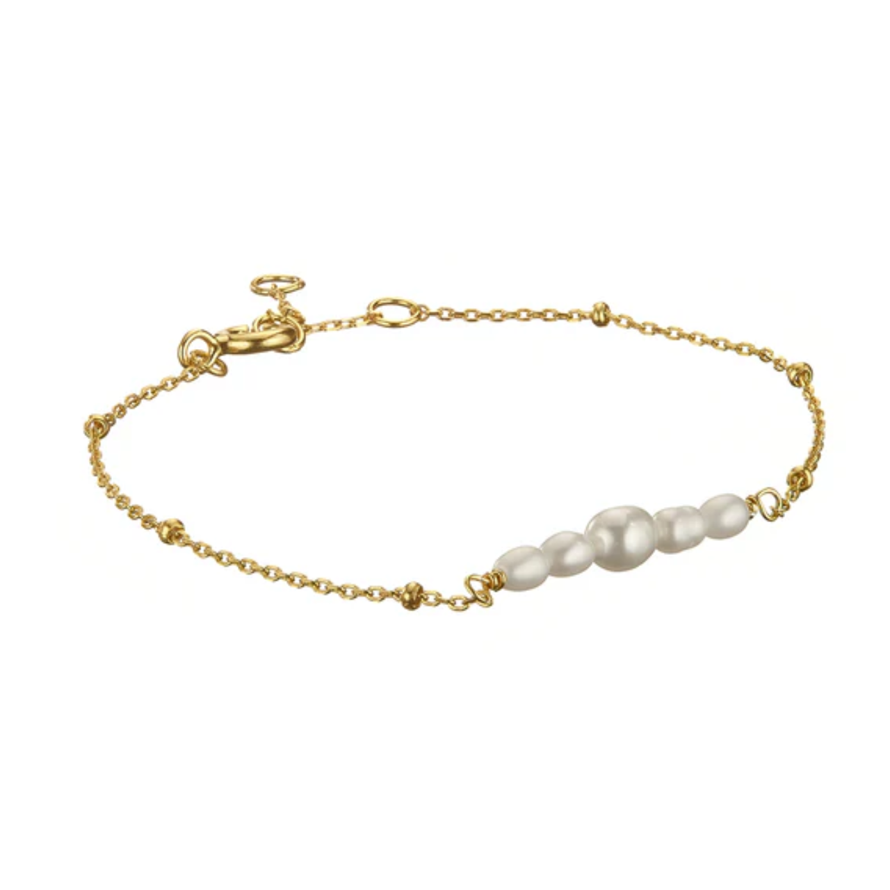 Pearl Bar Bracelet Gold