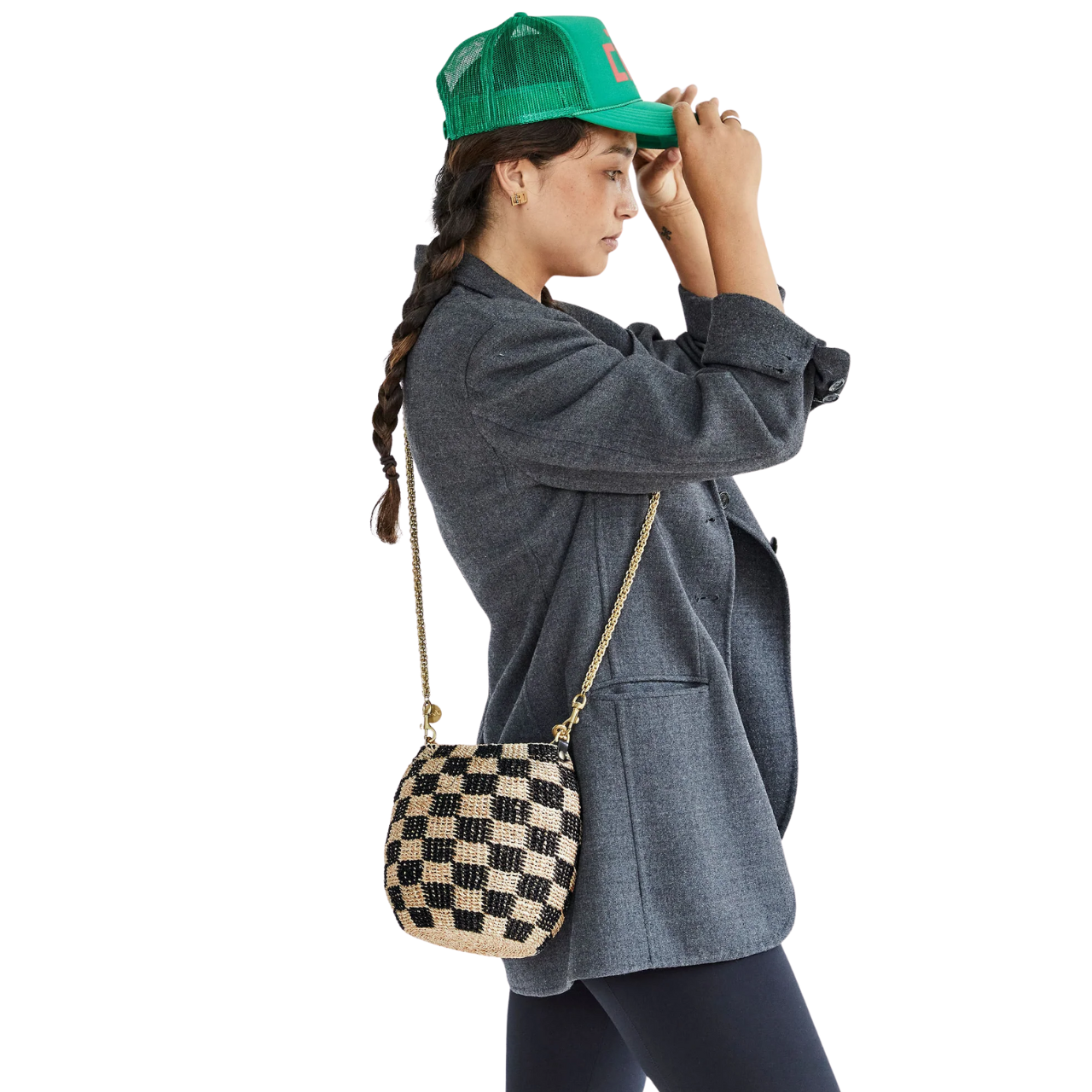 Pot de Miel Abaca Check Black Natural