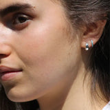 Silver Chunky Huggie Earrings