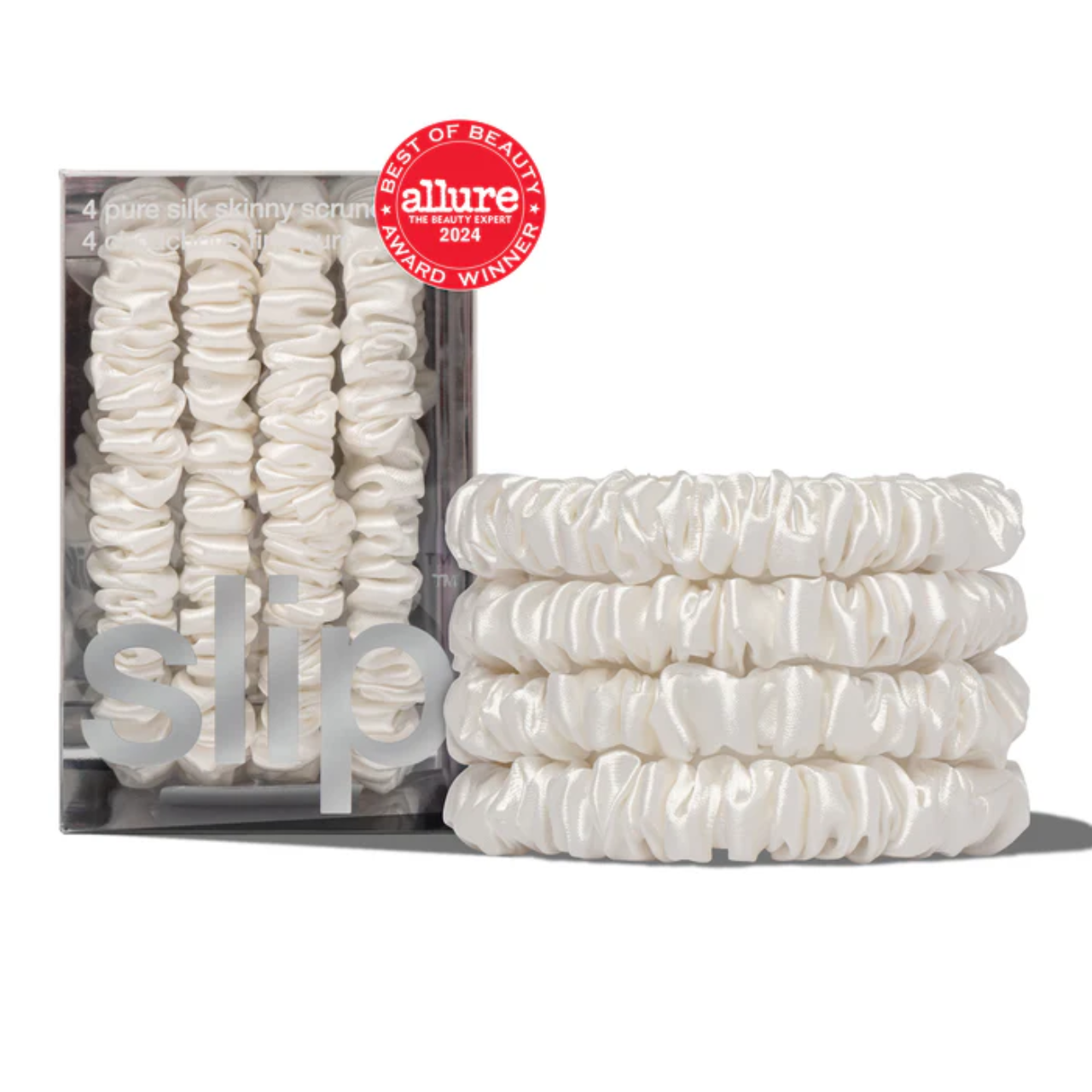 Skinny Scrunchies - Set of 4 White