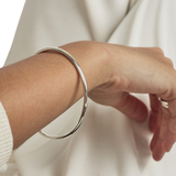 Small Silver Plain Bangle 6cm