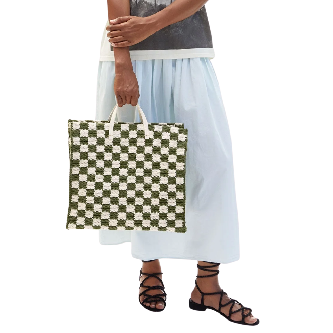 Summer Simple Tote Olive Cream