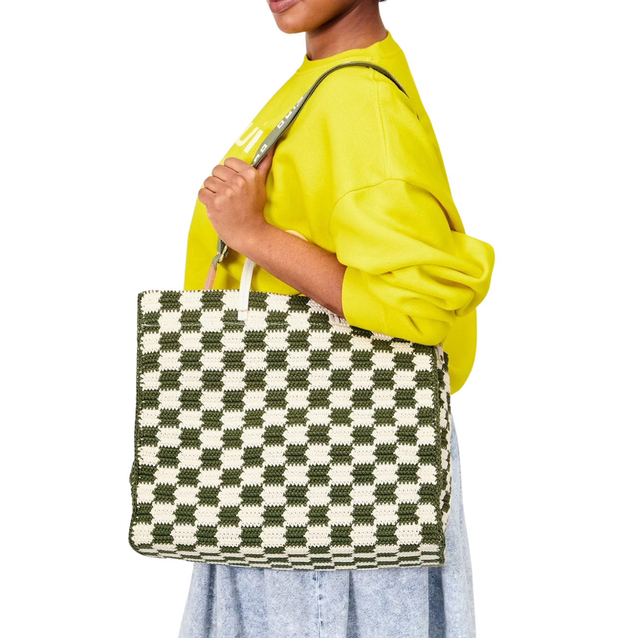 Summer Simple Tote Olive Cream