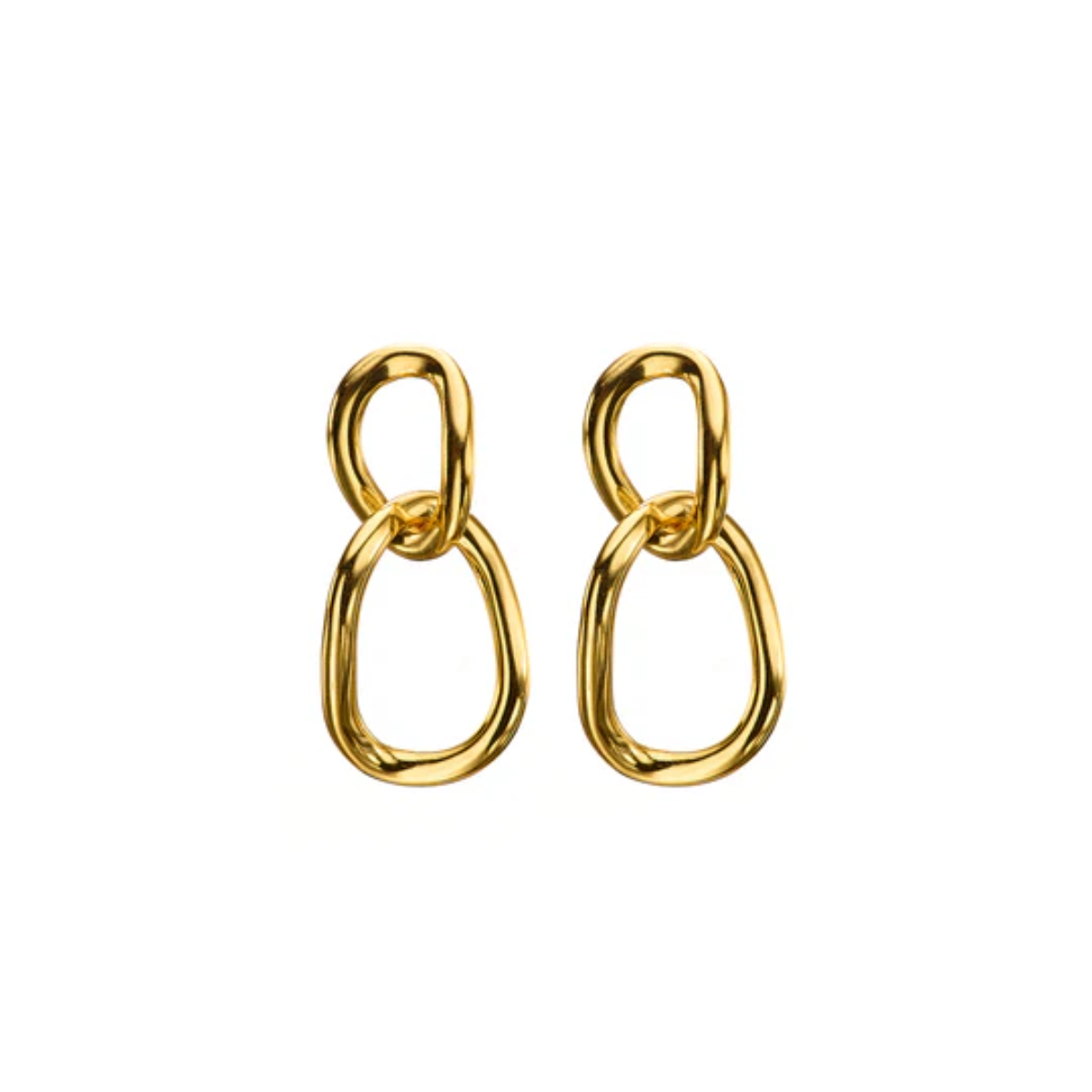 Chunky Double Oval Earring Gold
