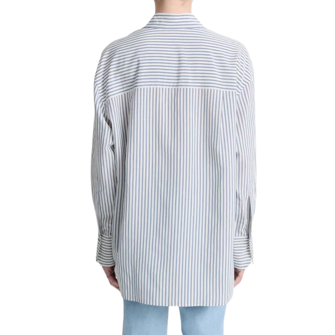 Furrow Stripe Shirt Blue Off-White