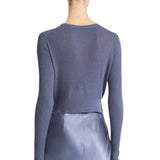 Slim Rib Cardigan Mauve Thistle