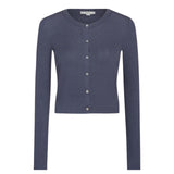 Slim Rib Cardigan Mauve Thistle