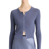 Slim Rib Cardigan Mauve Thistle