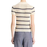Macrame Stripe Henley Off White