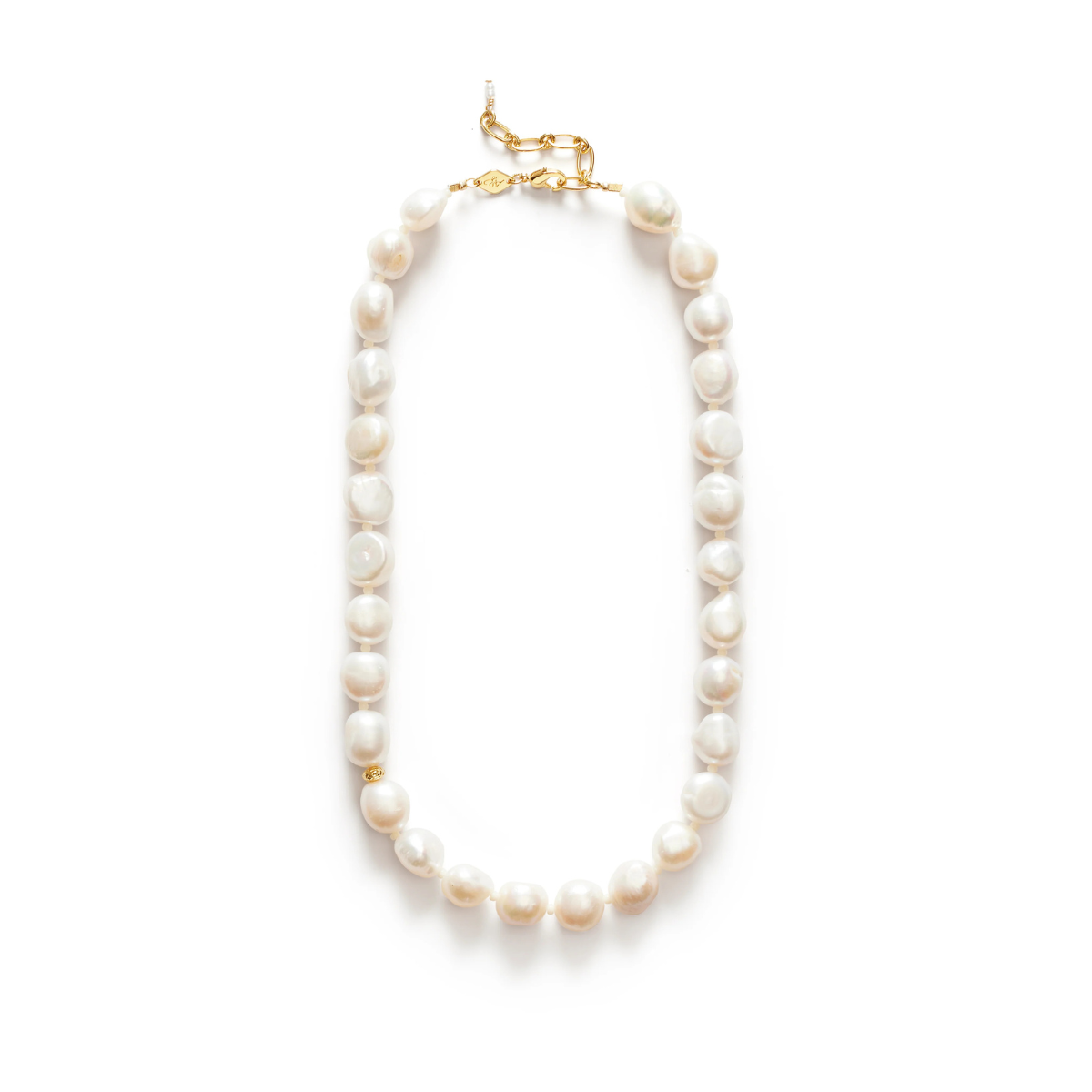 Stellar Pearly Necklace Gold
