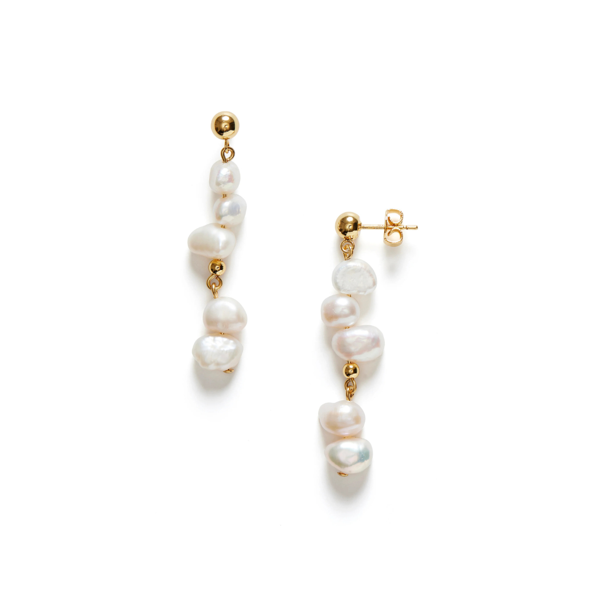 Pearly Drop Earring Gold