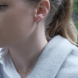 Gold Baguette Huggie Earrings