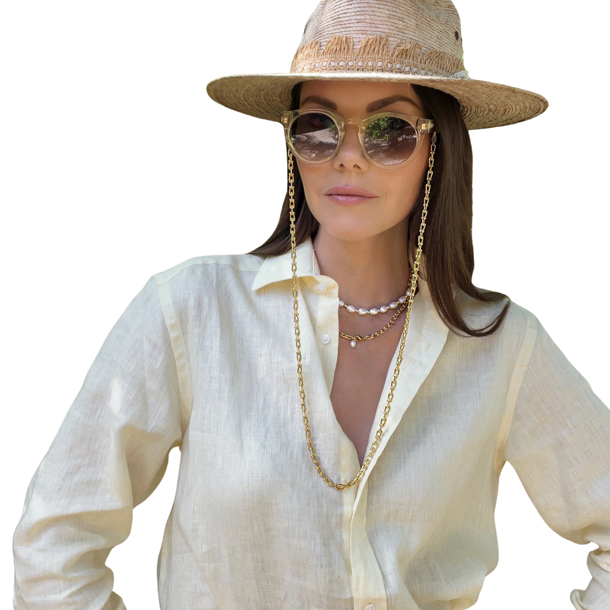 Capri Gold Sunglasses Chain